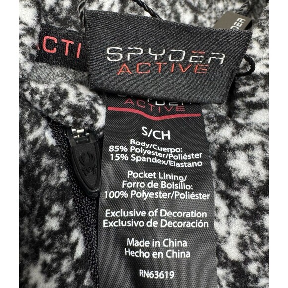 Spyder Active Womens Small Fleece Quarter Zip Printed Pullover - Picture 7 of 9